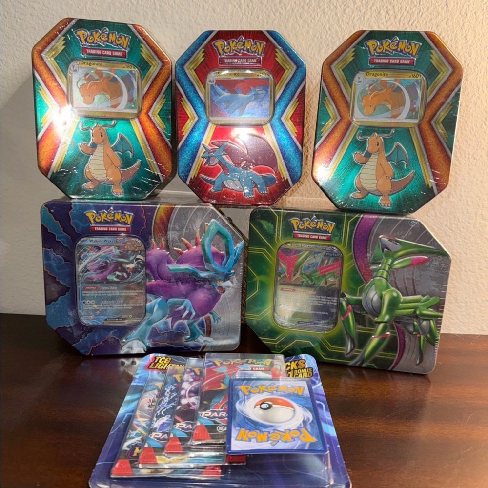 Pokemon Colorful Trading Card Tins Collection